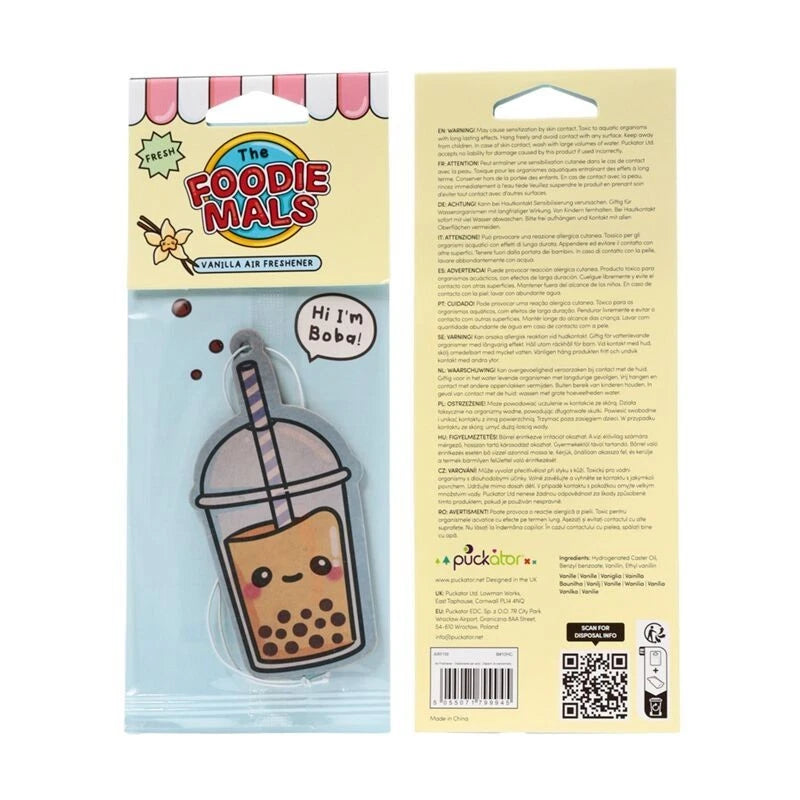 Foodi Mals Boba the Bubble Tea Air Freshener - Vanilla Scent