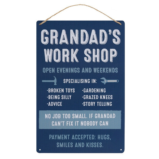 Grandad's Workshop Metal Sign