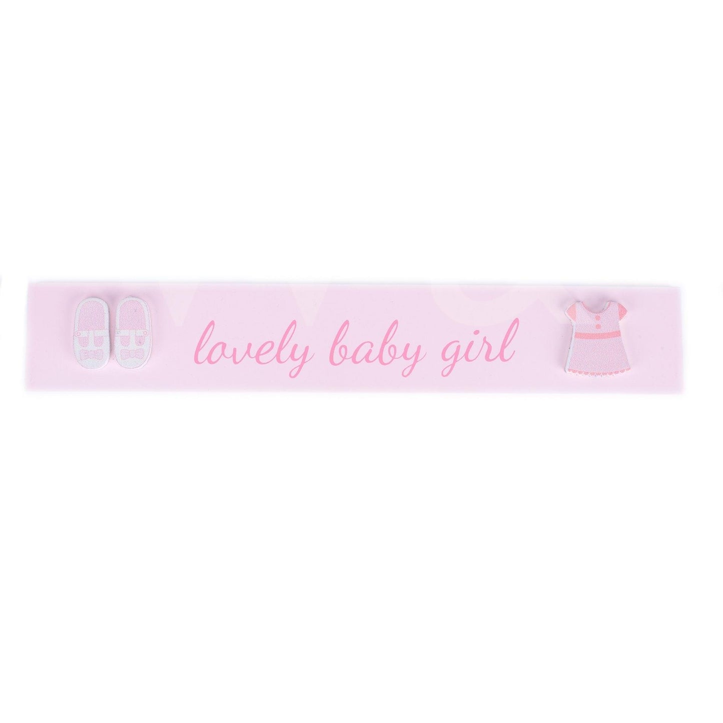 Hello Baby Mini Plaque "Lovely Baby Girl"