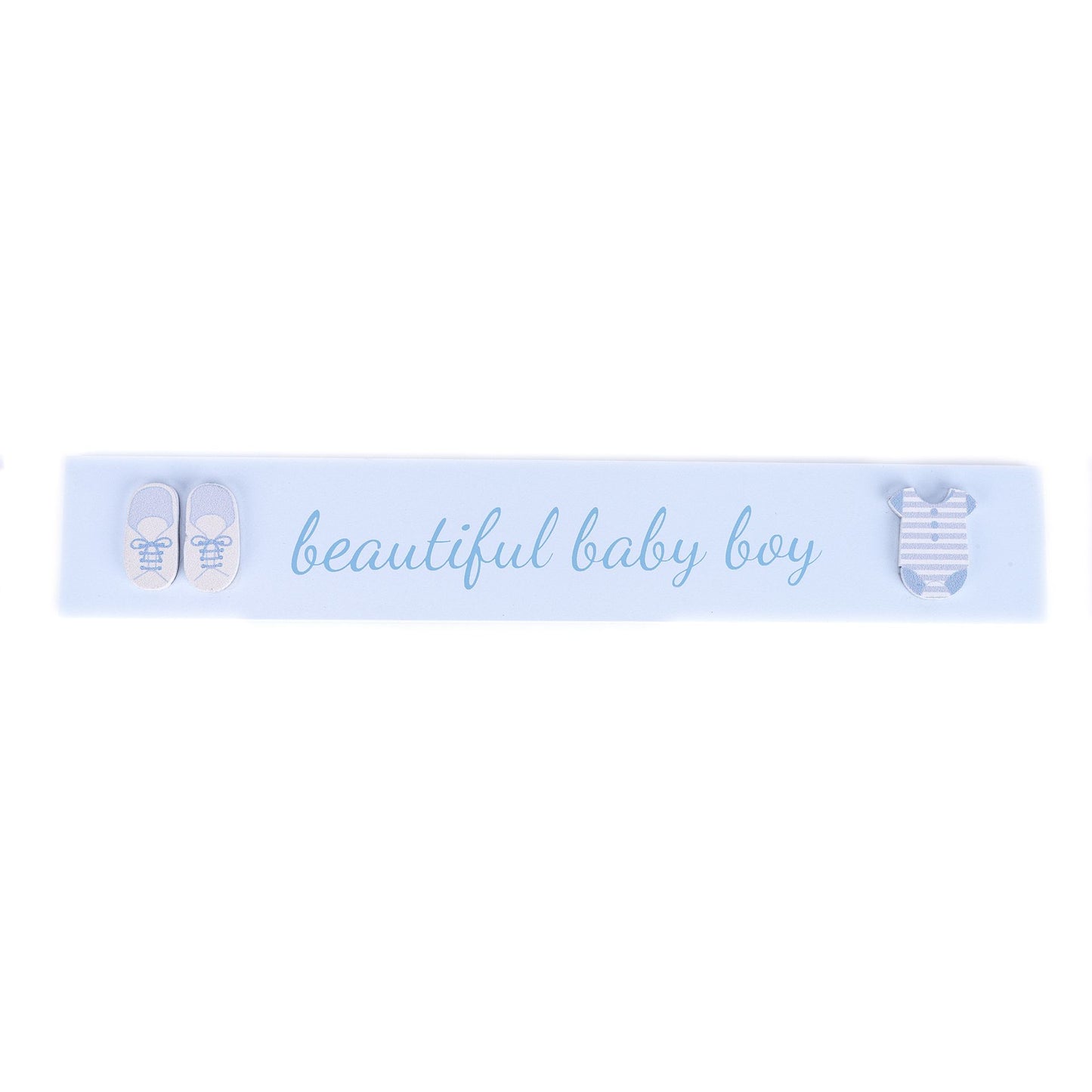Hello Baby Mini Plaque - "Beautiful Baby Boy"