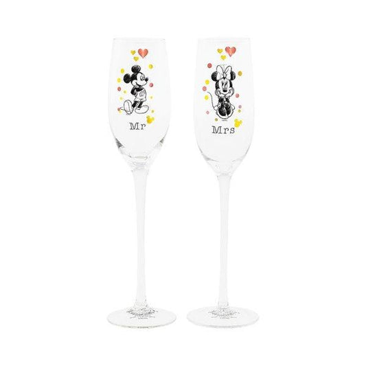 Mickey and Minnie Toasting Glasses