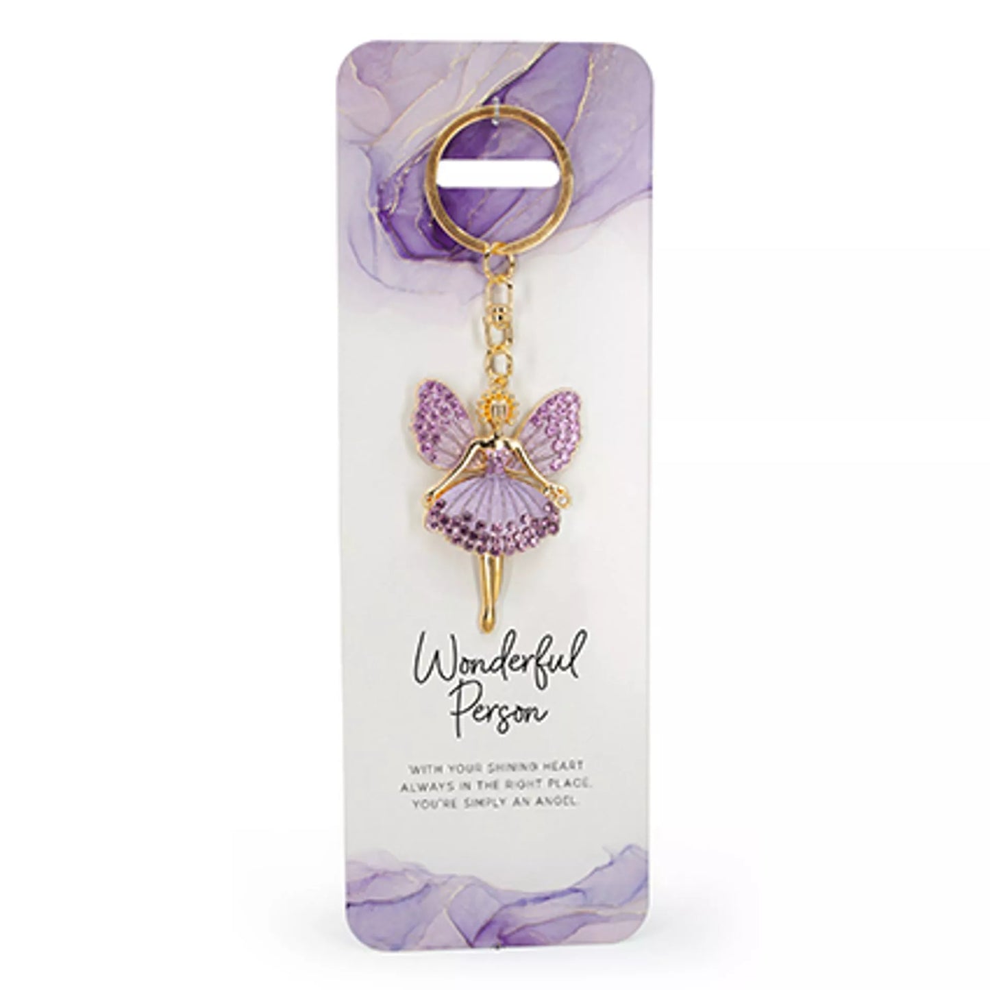 Purple Angel Keyring - Wonderful Person