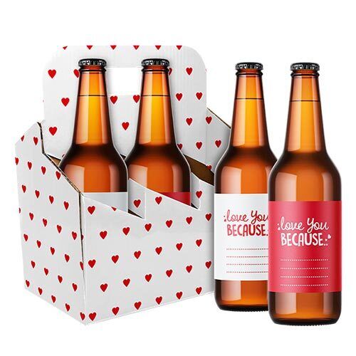 Valentines Beer Carrier Box