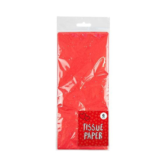 Red Glitter Tissue Paper