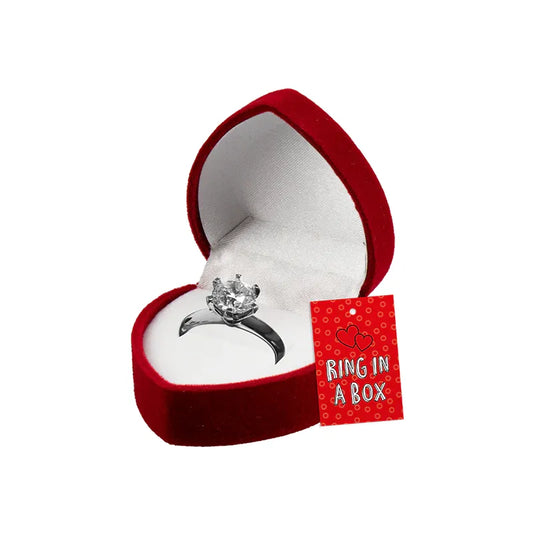 Valentines Ring in a Heart Shaped Box