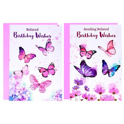 Belated Birthday Card - Butterflies