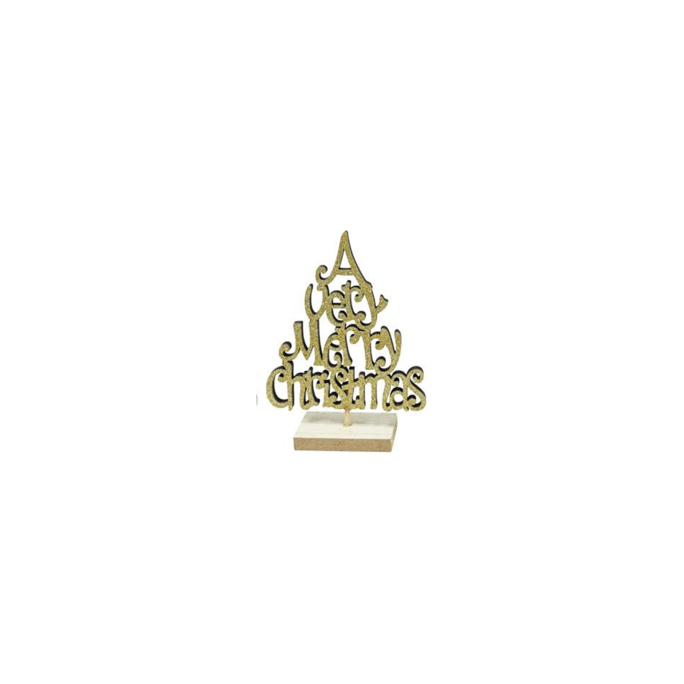 Glitter Wooden Greeting Tree Assorted 15cm