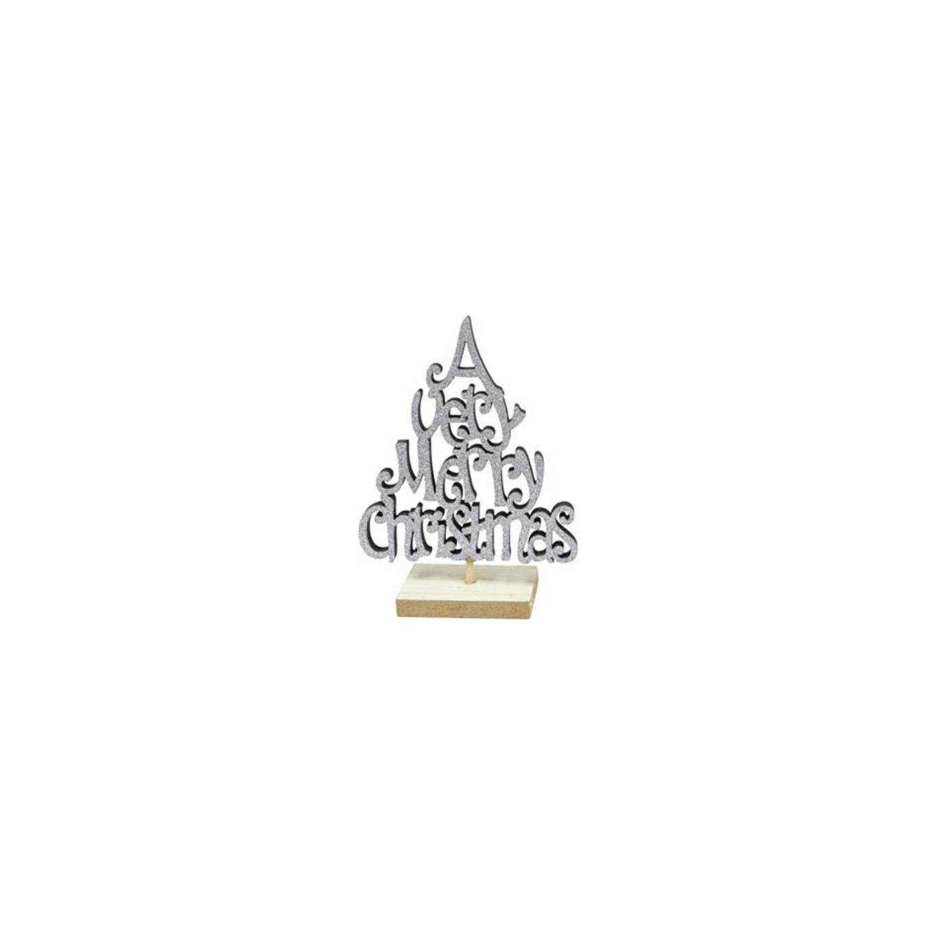 Glitter Wooden Greeting Tree Assorted 15cm