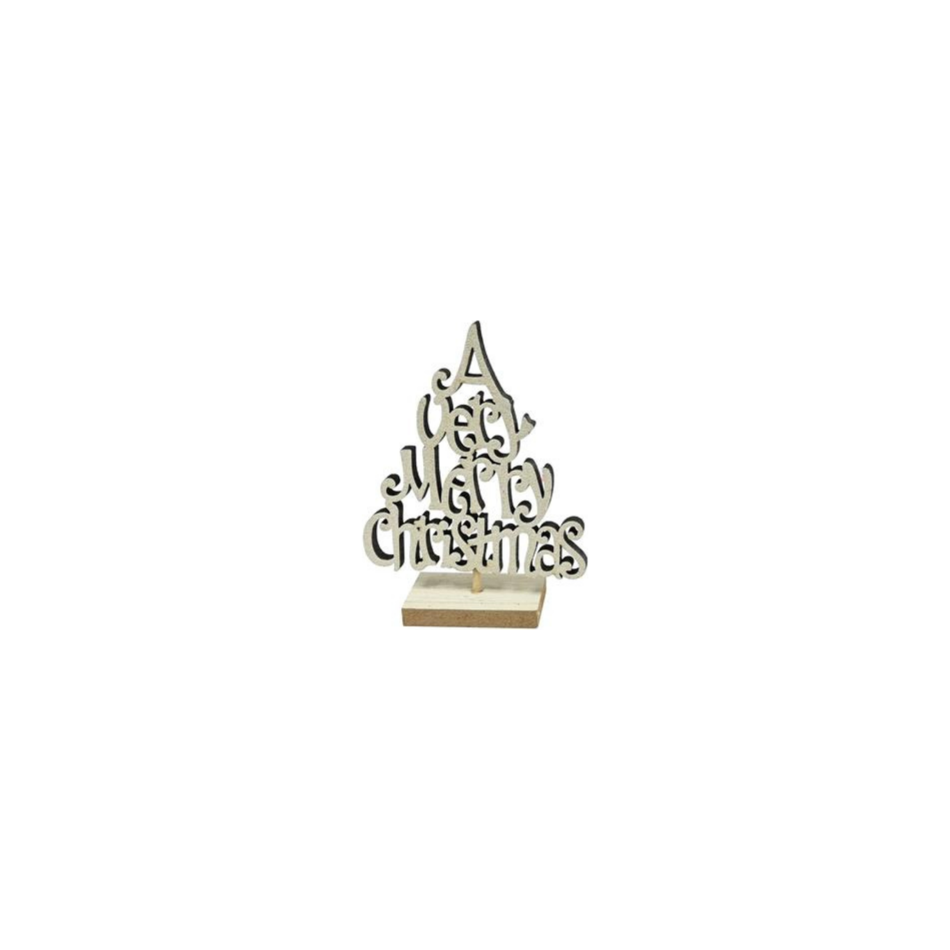Glitter Wooden Greeting Tree Assorted 15cm