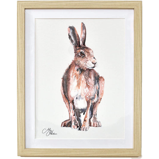 Meg Hawkins Framed Wall Art - Hare 40x50cm
