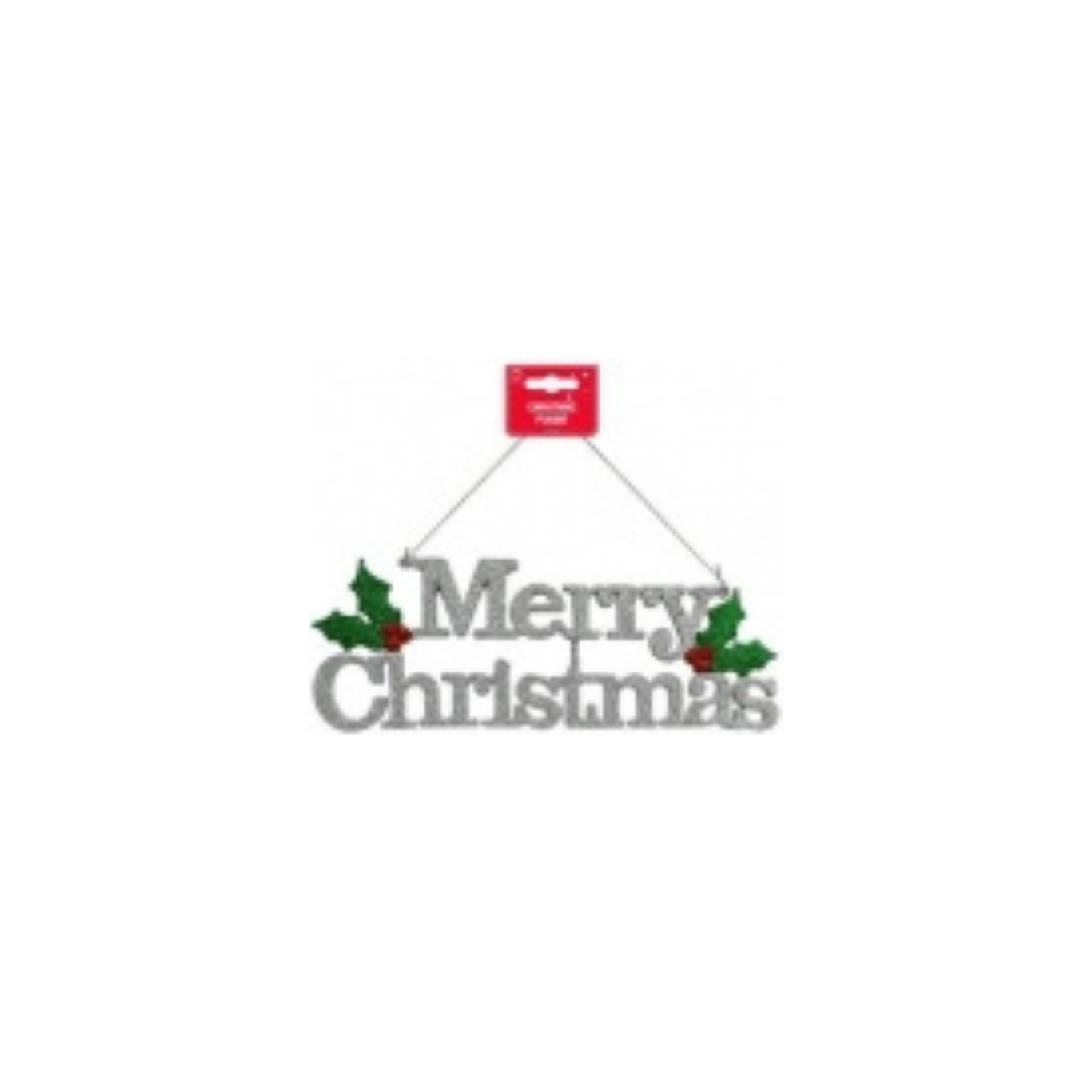Glitter Merry Christmas Plaque 29cm