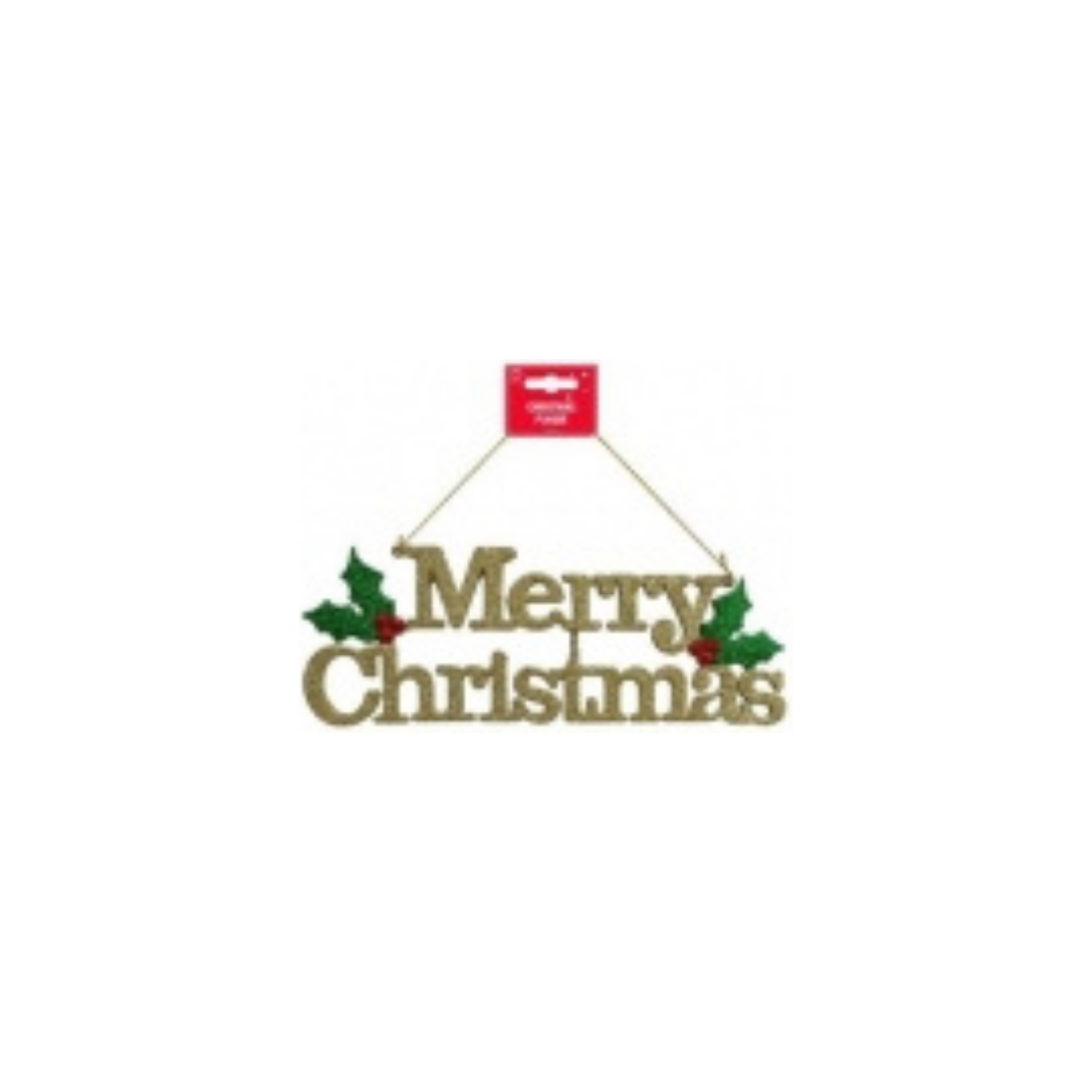 Glitter Merry Christmas Plaque 29cm