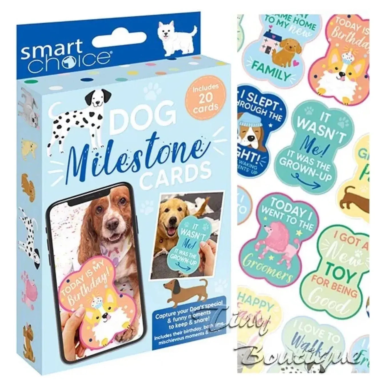 20 Milestone Card Set for Dogs