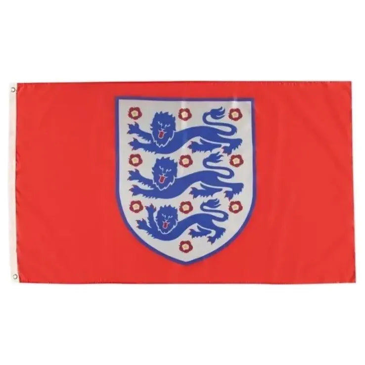 Official England 3 lions Flag Red - 5'x3'