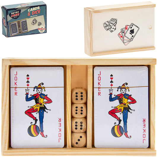 Retro Games - Cards & Dice Game 16 x 9cm