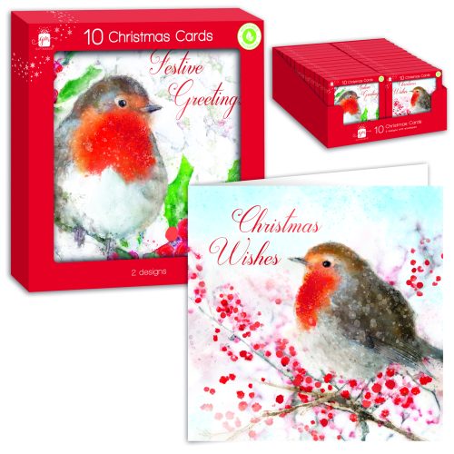 Traditional Robin Christmas Cards