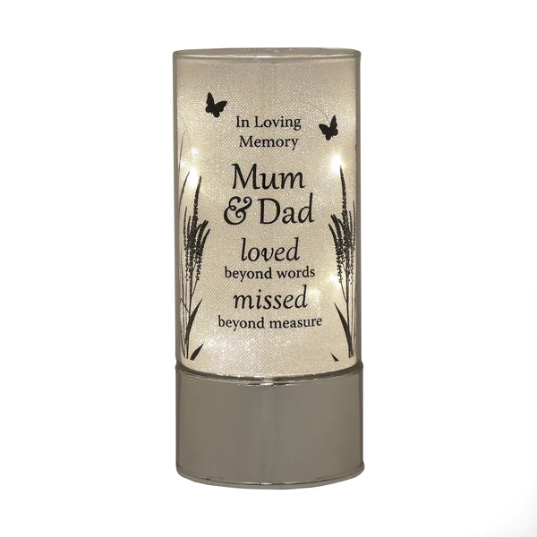 Thoughts of you Memorial Tube Light - Mum and Dad