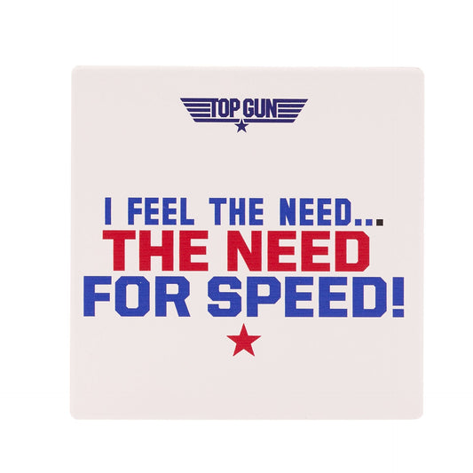 Top Gun White Coaster 'Feel The Need'