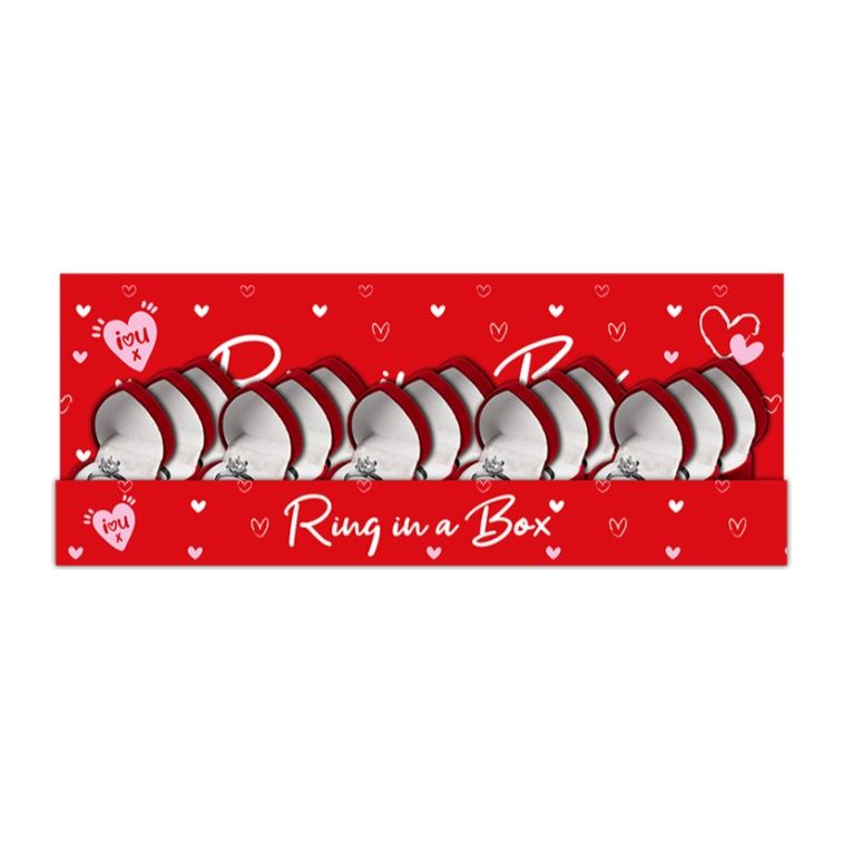 Valentines Ring in a Heart Shaped Box
