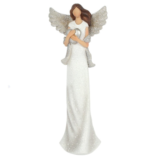 "Amara"  Medium Size Glitter Angel Ornament
