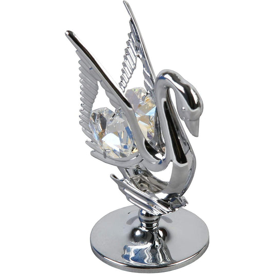 Crystocraft Chrome Plated Swan Ornament