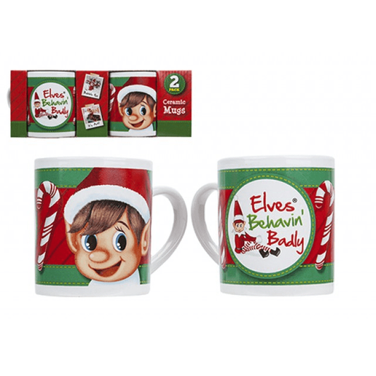Elf coffee Mugs - (pack of 2)