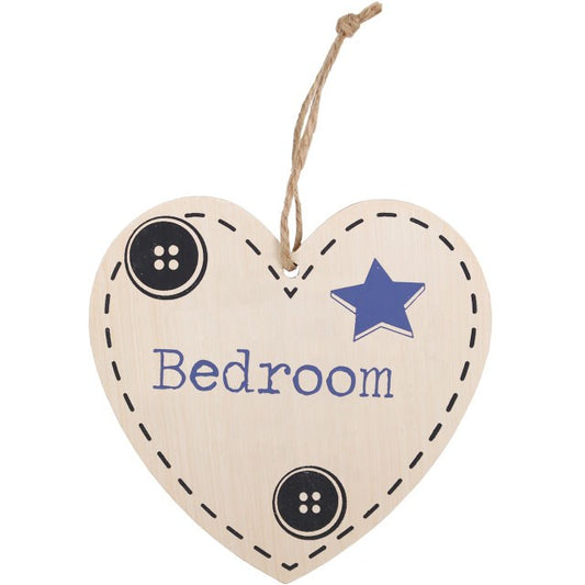 Bedroom Wooden Heart Hanging Sign
