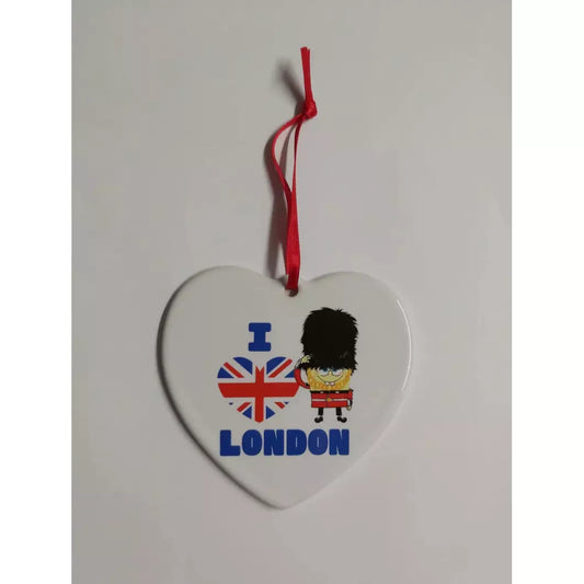 I Love London Ceramic Heart Shape (Spongebob)