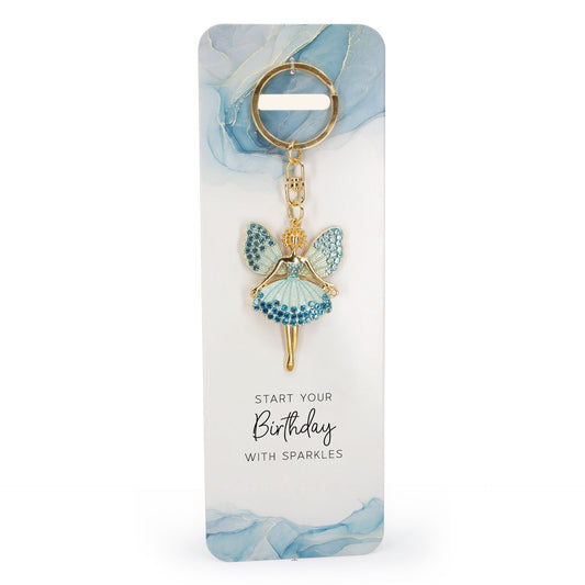 Blue Angel Keyring - Birthday