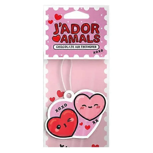 Chocolate J'adoramals Double Heart Air Freshener