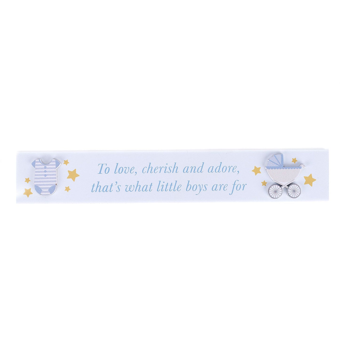 Hello Baby Mini Plaque - "Little Boys"