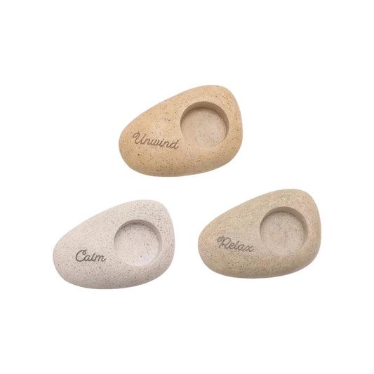 Juliana Pebble Candle Holders - Relax,Calm and Unwind