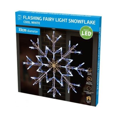 LED Snowflake Silhouette Light White Large