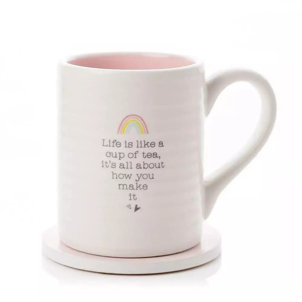 Love Life Mug and Coaster Set - Life is like Tea