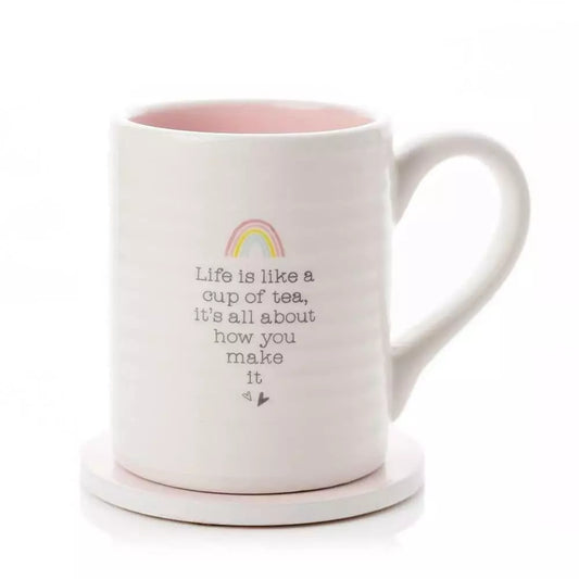 Love Life Mug and Coaster Set - Life is like Tea