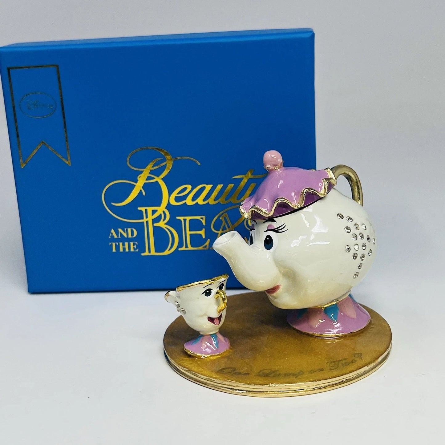 Disney Mrs Potts and Chip Metal Trinket Box