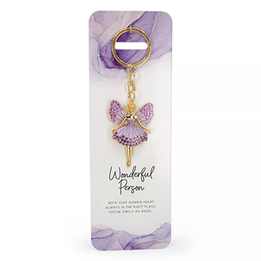 Purple Angel Keyring - Wonderful Person