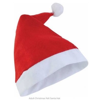 Red Felt Santa Hat - Adult