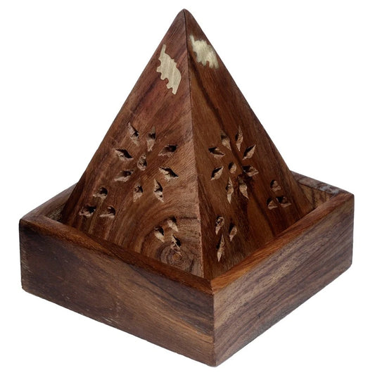 Sheesham Wood Pyramid Incense Cone Holder
