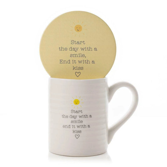 Love Life Mug and Coaster Set -Start the Day