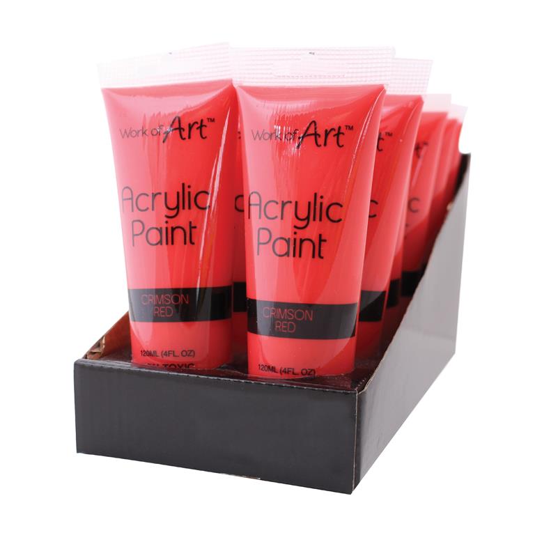 Work of Art Acrylic Paint 120ml - Red