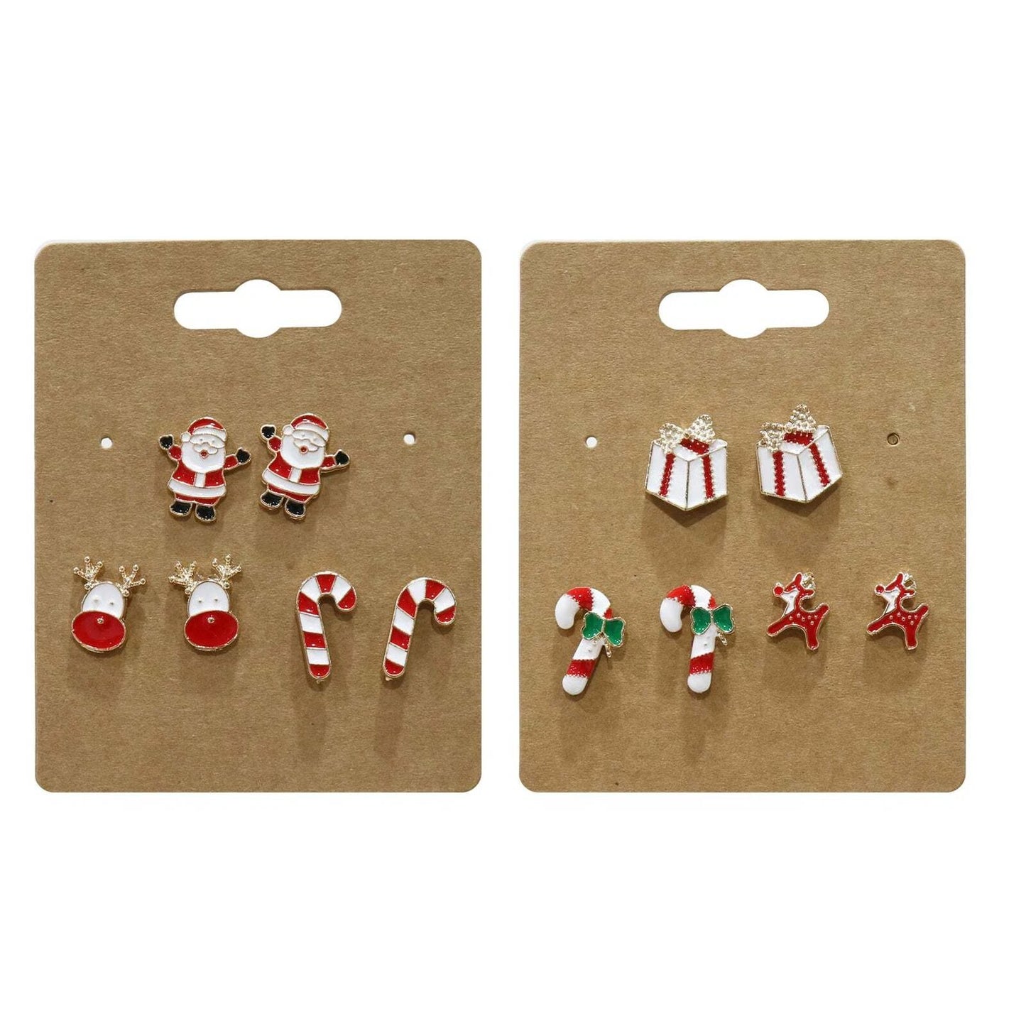 Christmas Metal Earrings - Set of 3