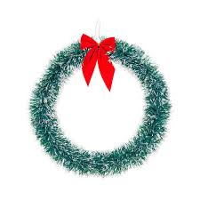Christmas Snow Tinsel Wreath