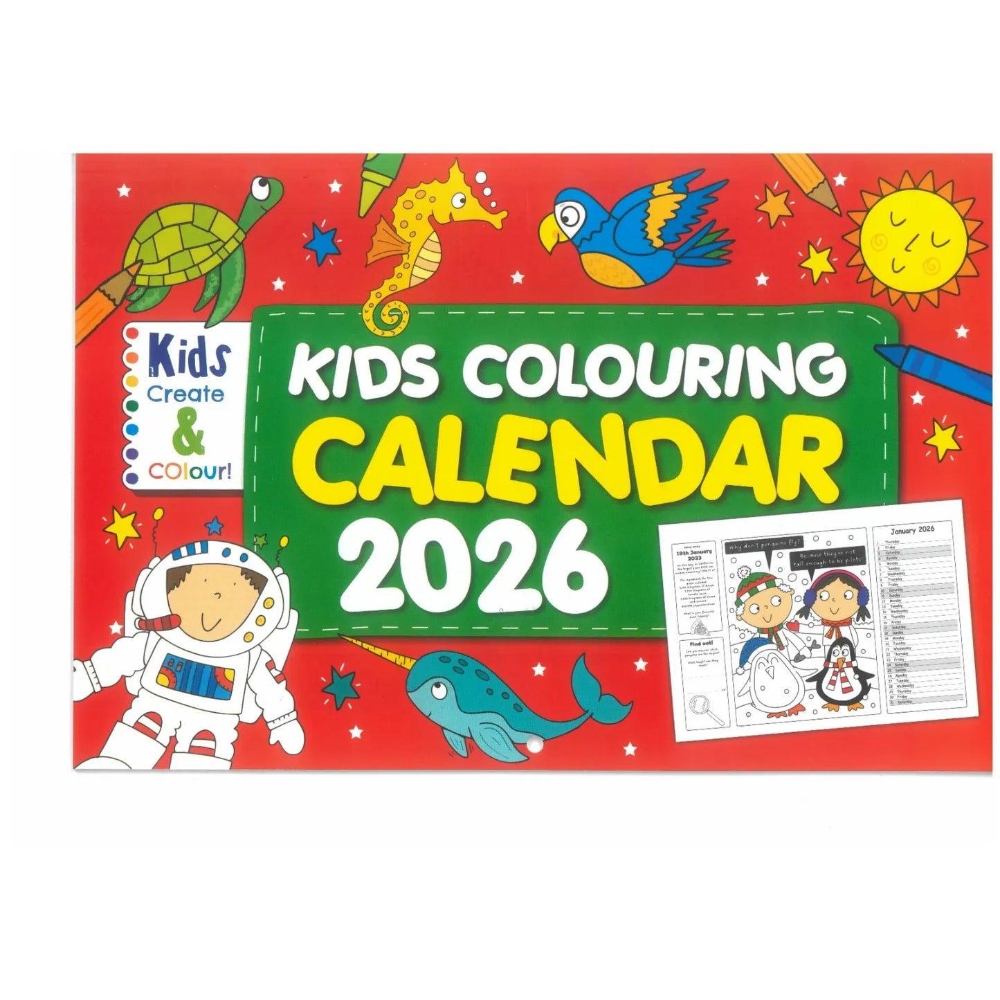 Kids Colour Your own 2026 Calendar