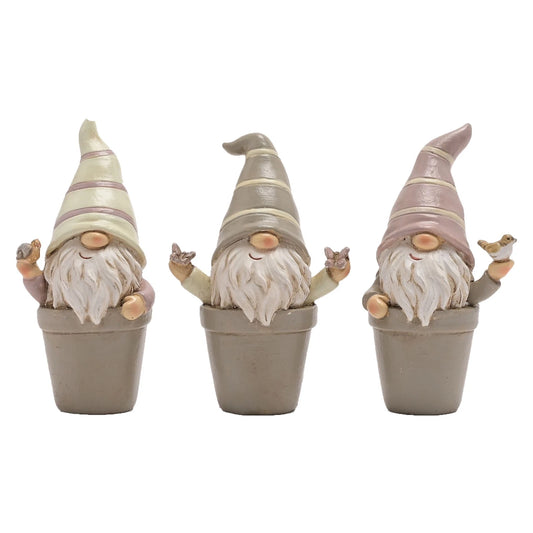 Country Living Set of 3 Mini potted Gonks