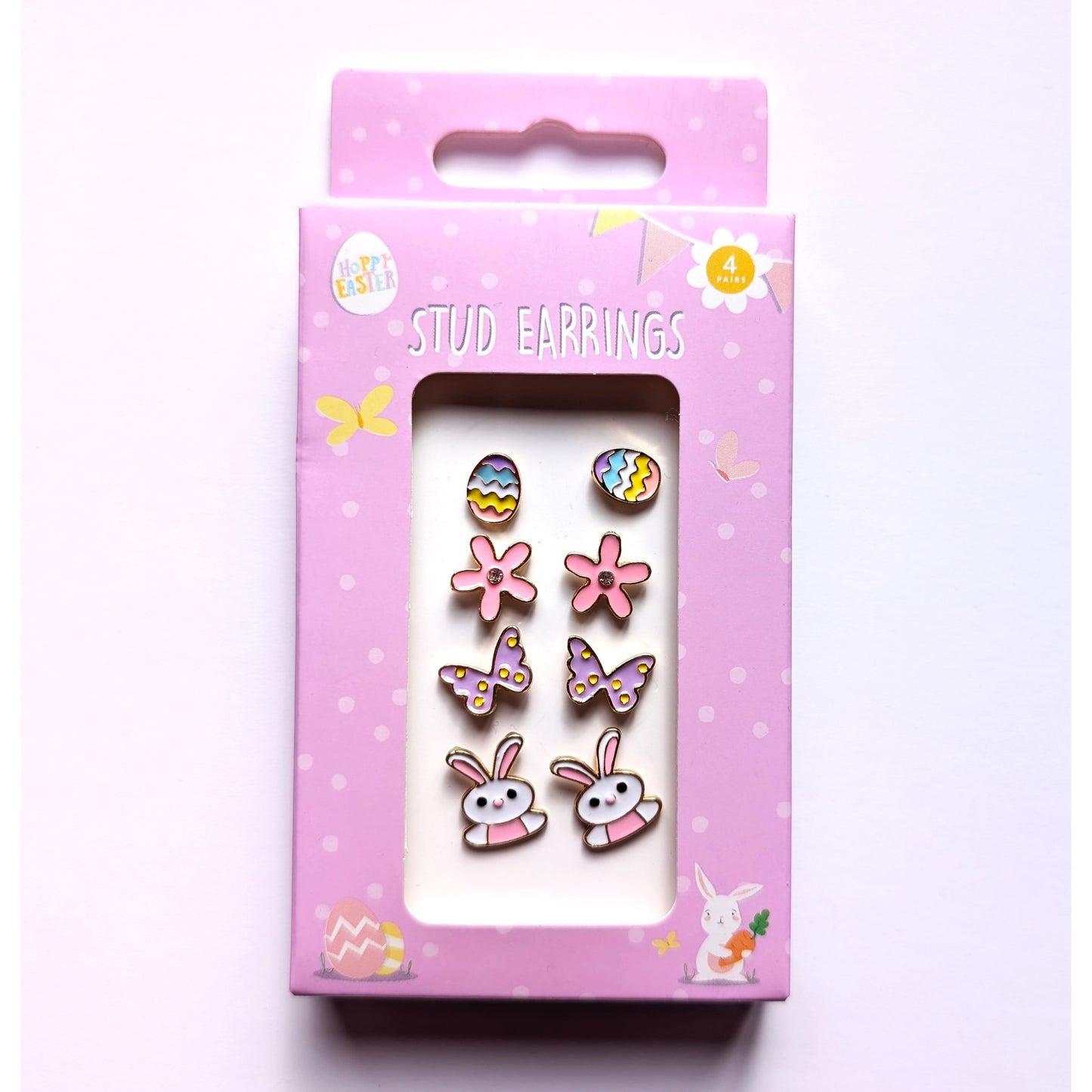 Easter Stud Earrings - 4 Pairs