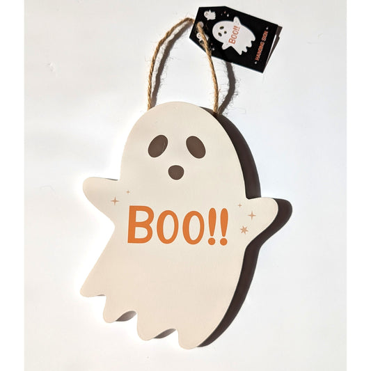 Ghost Shaped Hanging Sign