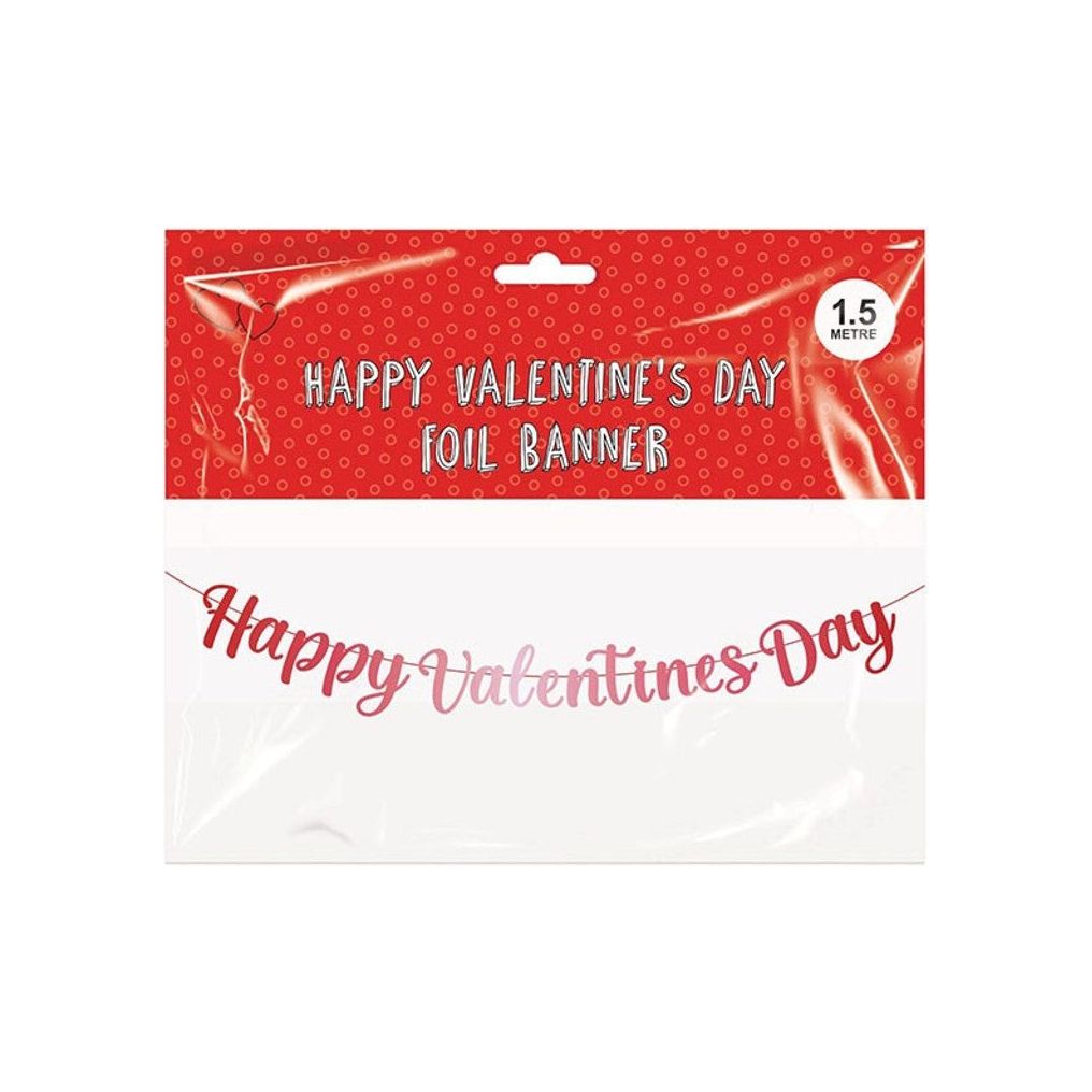 Happy Valentines Foil Banner