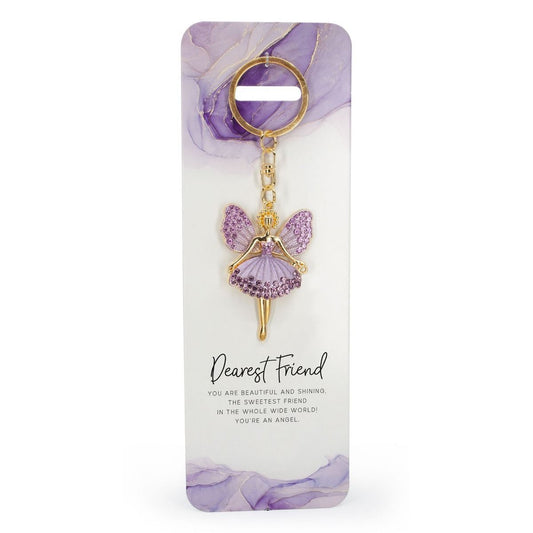Purple Angel Keyring - Dearest Friend