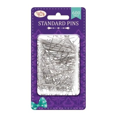 Sewing Box - Standard Steel Pins 600pc Pack